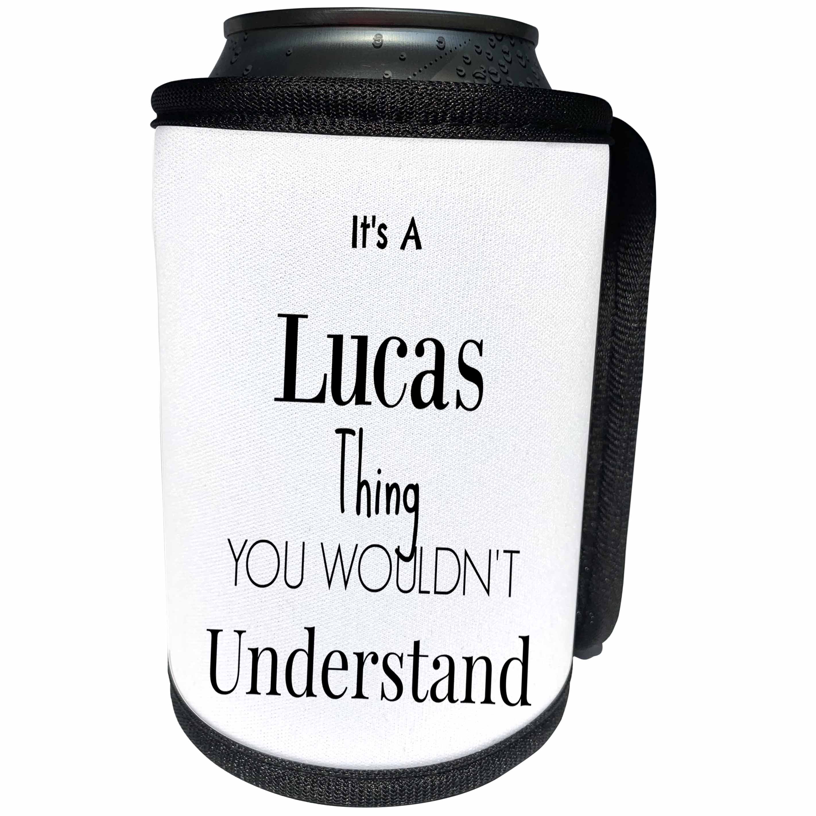 3dRose BrooklynMeme Names - Its a Lucas thing - Can Cooler Bottle Wrap (cc_252241)