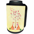 3dRose Uta Naumann Watercolor Illustration Animal - fox foxes love valentine illustration - Can Cooler Bottle Wrap (cc_252327)