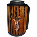 3dRose Uta Naumann Watercolor Illustration Animal - deer antler animal animals wild forest tree nature wood illustration - Can Cooler Bottle Wrap (cc_252339)