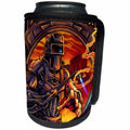 3dRose Light, illustration, graphic Design, person - Welder that is all machine using a welding tool - Can Cooler Bottle Wrap (cc_252470)