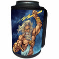 3dRose Light, Greek, Mythology, illustration - Zeus throwing a lightning bolt from a stormy sky - Can Cooler Bottle Wrap (cc_252471)