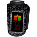 3dRose Doreen Erhardt Kwanzaa - Kwanzaa Kinara Seven Principles Candles in Red Green and Black - Can Cooler Bottle Wrap (cc_252480)