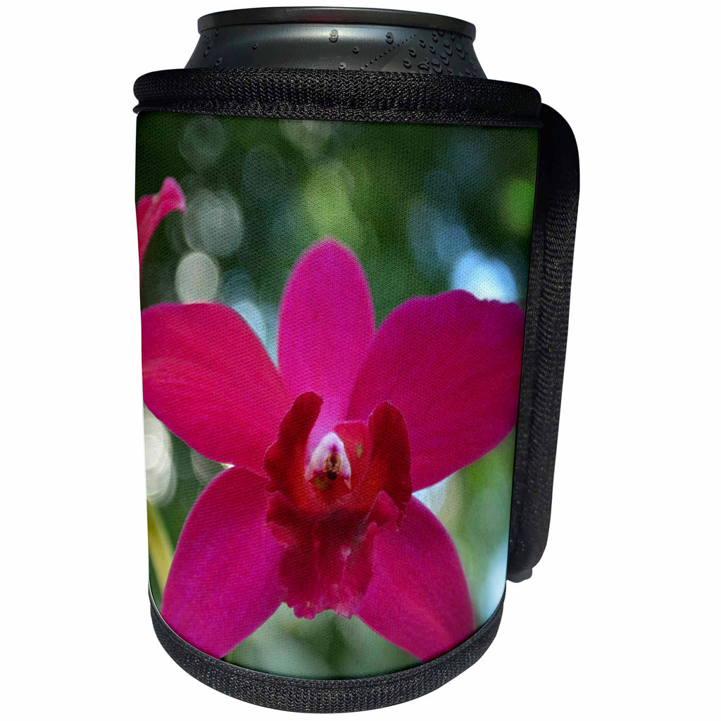 3dRose WhiteOaks Photography and Artwork - Orchid Flowers - Beautiful Orchid Flower is a photo of a dark pink orchid - Can Cooler Bottle Wrap (cc_252509)