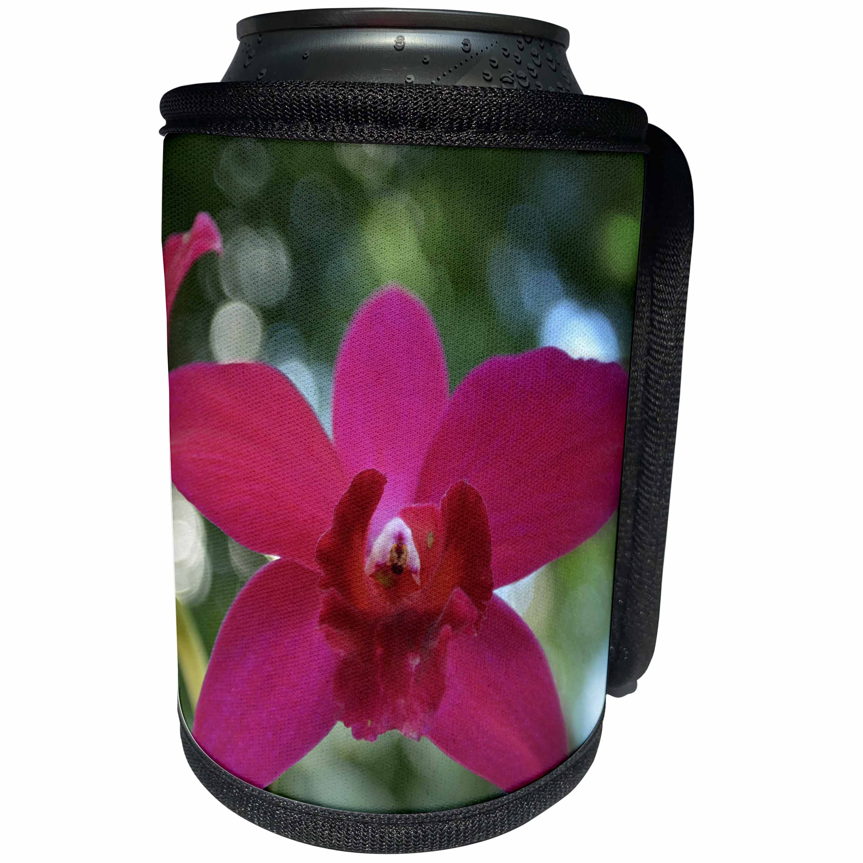 3dRose WhiteOaks Photography and Artwork - Orchid Flowers - Beautiful Orchid Flower is a photo of a dark pink orchid - Can Cooler Bottle Wrap (cc_252509)