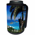 3dRose Florene Worlds Exotic Spots - Image of Beautiful ST. Thomas From Hillside Overlooking Sea - Can Cooler Bottle Wrap (cc_252548)