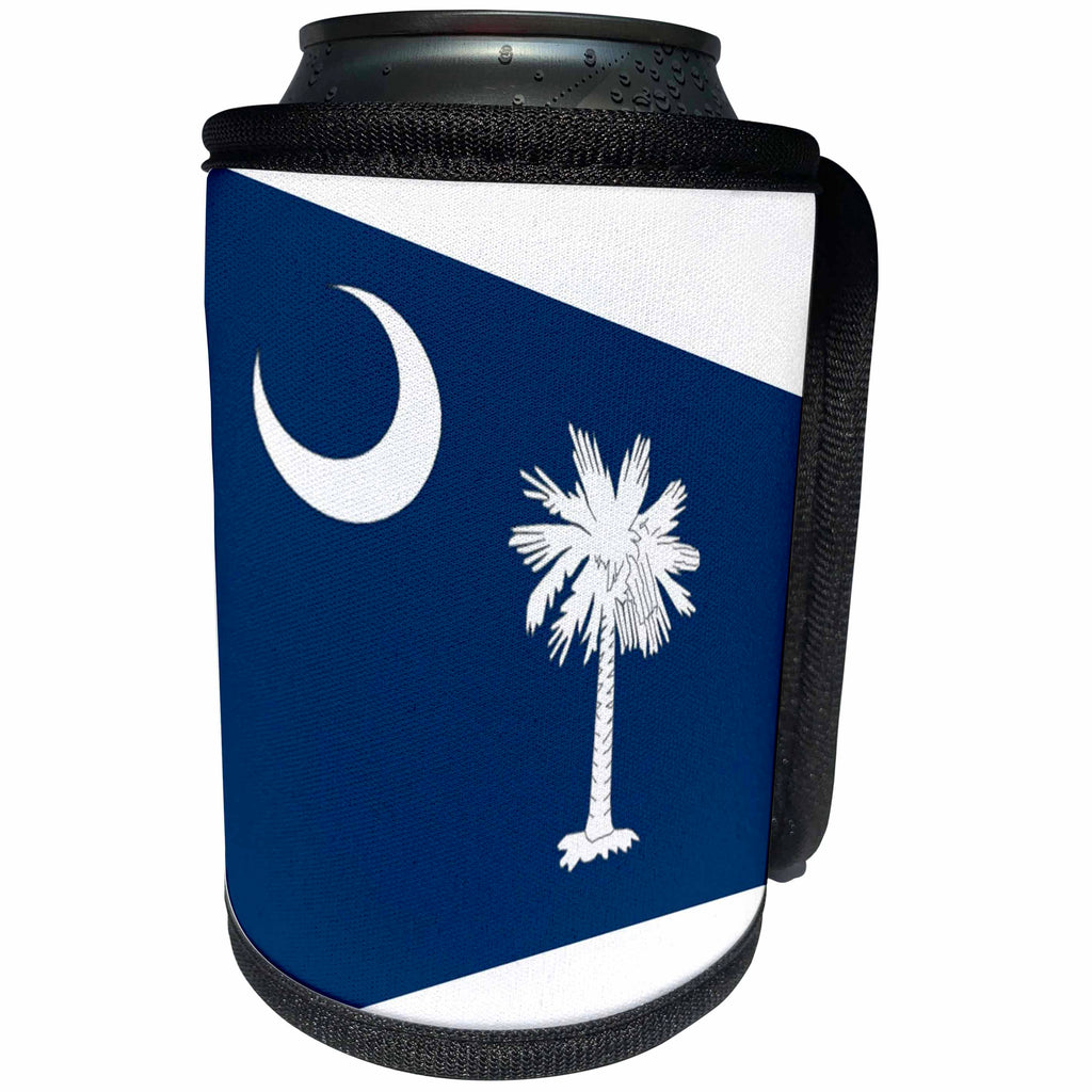 3dRose Florene Flags Of States Unique - Image of South Carolina Flag In Contemporary - Can Cooler Bottle Wrap (cc_252553)