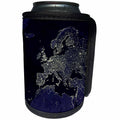 3dRose Florene Maps In Exotic Outline - Image of Satellite View Of Night Tim Over Europe - Can Cooler Bottle Wrap (cc_252555)