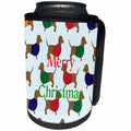 3dRose Florene Doggie Christmas - Image of Doggie Christmas Toss Pattern - Can Cooler Bottle Wrap (cc_252557)