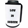 3dRose Florene Humorous Instructions - Image of Funny Sign Says Low In Sodium - Can Cooler Bottle Wrap (cc_252576)