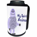 3dRose All Smiles Art Funny - Funny Abominable Snowman is My Sprit Animal - Can Cooler Bottle Wrap (cc_252607)
