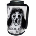 3dRose Florene Humor II - Image of Dog Sketch Says the Cat Did It - Can Cooler Bottle Wrap (cc_252623)