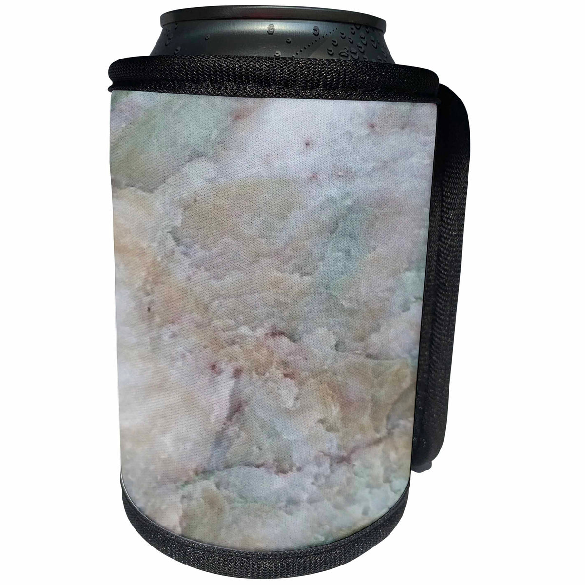 3dRose Florene Granite And Marble Abstracts - Image of Green And Pink Muted Granite - Can Cooler Bottle Wrap (cc_252635)