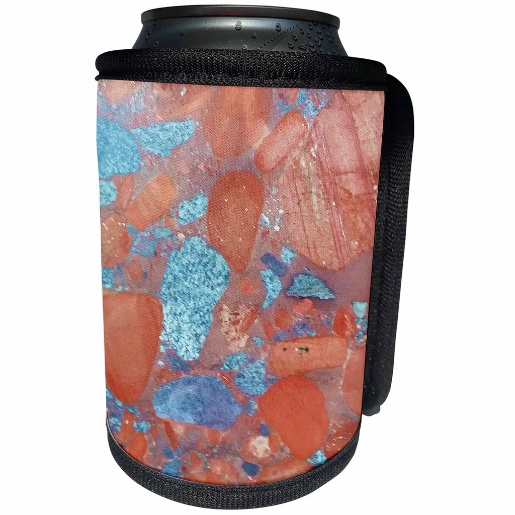 3dRose Florene Granite And Marble Abstracts - Image of Rusty Blue Granite - Can Cooler Bottle Wrap (cc_252637)