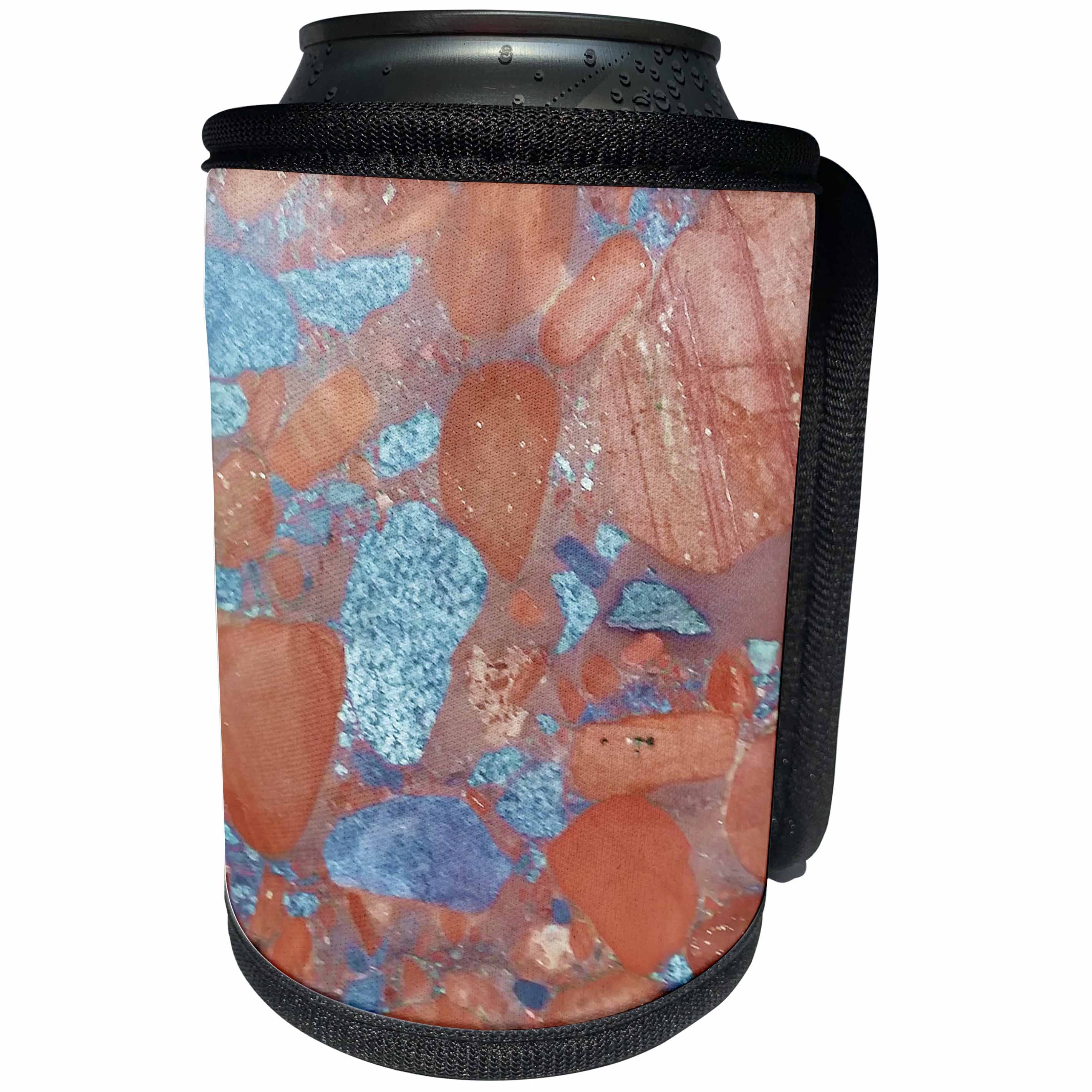 3dRose Florene Granite And Marble Abstracts - Image of Rusty Blue Granite - Can Cooler Bottle Wrap (cc_252637)