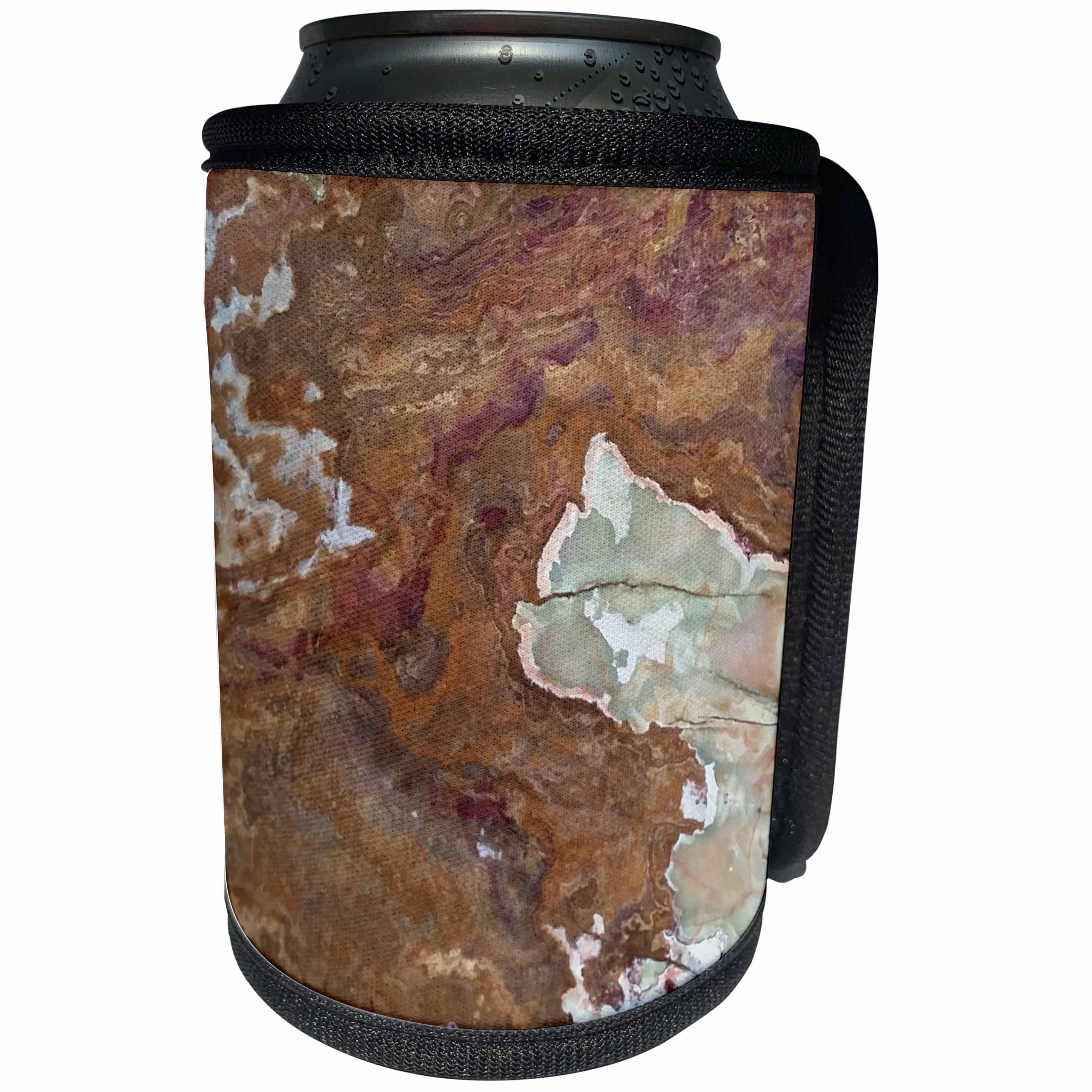 3dRose Florene Granite And Marble Abstracts - Image of Burgundy And Green Granite - Can Cooler Bottle Wrap (cc_252638)