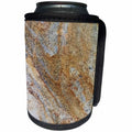 3dRose Florene Granite And Marble Abstracts - Image of Goldenrod And Off White Granite - Can Cooler Bottle Wrap (cc_252642)
