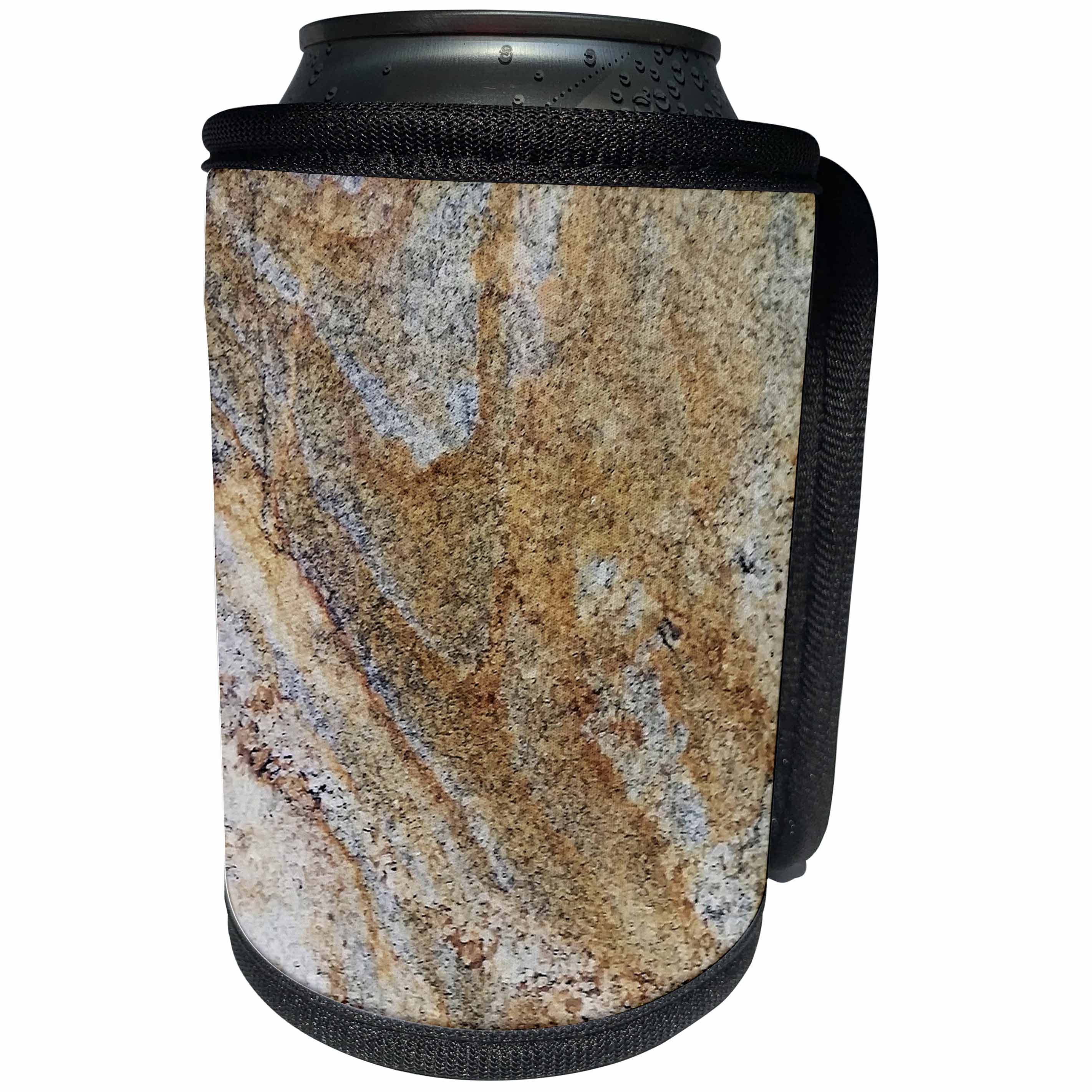 3dRose Florene Granite And Marble Abstracts - Image of Goldenrod And Off White Granite - Can Cooler Bottle Wrap (cc_252642)