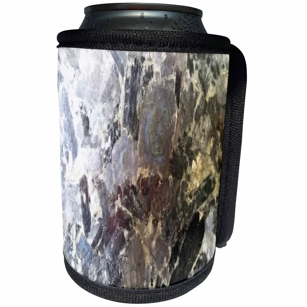 3dRose Florene Granite And Marble Abstracts - Image of Gold And Violet Rock Granite - Can Cooler Bottle Wrap (cc_252647)