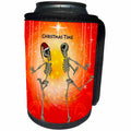 3dRose Heike Köhnen Design Holiday Christmas - Funny skeletons dancing for Christmas - Can Cooler Bottle Wrap (cc_252733)