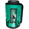 3dRose Heike Köhnen Design Animal Dolphin - Beautiful dolphin jumping by a frame - Can Cooler Bottle Wrap (cc_252736)