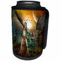 3dRose Heike Köhnen Design Fantasy - The dragon with wonderful fairy in the night - Can Cooler Bottle Wrap (cc_252742)