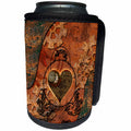 3dRose Heike Köhnen Design Steampunk - Steampunk wonderful heart clocks and gears - Can Cooler Bottle Wrap (cc_252744)
