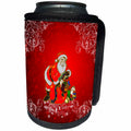 3dRose Heike Köhnen Design Holiday Christmas - Christmas Santa Claus with gifts - Can Cooler Bottle Wrap (cc_252747)