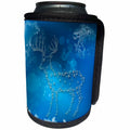 3dRose Heike Köhnen Design Holiday Christmas - Christmas, reindeer made of snowflakes - Can Cooler Bottle Wrap (cc_252753)