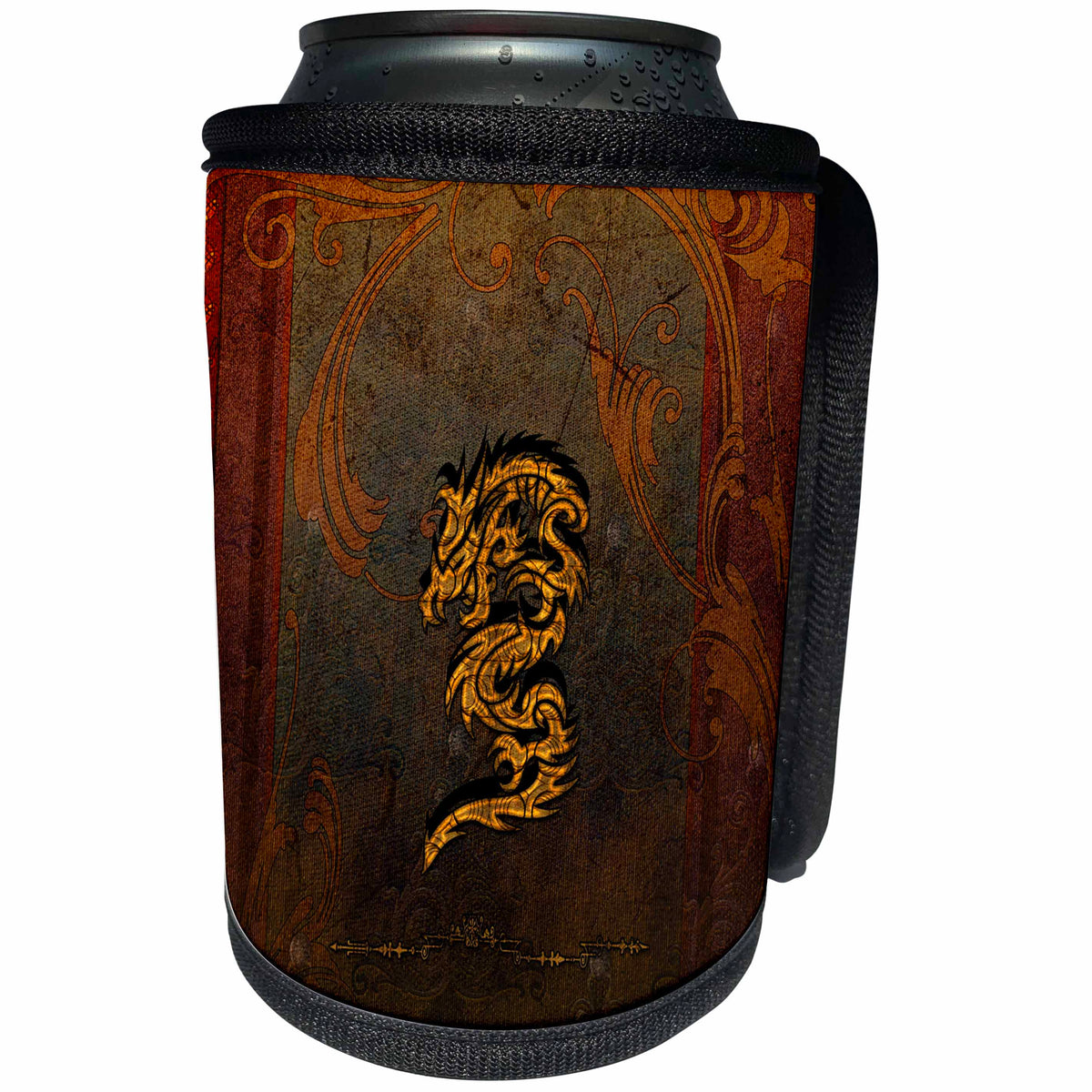 3dRose Heike Köhnen Design Fantasy - Amazing dragon made of tribal - Can Cooler Bottle Wrap (cc_252766)