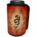 3dRose Heike Köhnen Design Fantasy - The Chinese dragon with floral elements - Can Cooler Bottle Wrap (cc_252768)