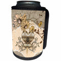 3dRose Heike Köhnen Design Love - Wonderful heart with flowers - Can Cooler Bottle Wrap (cc_252769)