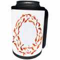 3dRose Anne Marie Baugh - Fish - Orange Watercolor Koi Fish Circle - Can Cooler Bottle Wrap (cc_252827)