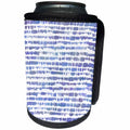 3dRose Anne Marie Baugh - Patterns - Contemporary Bright Blue and White Uneven Brush Stroke Stripes Pattern - Can Cooler Bottle Wrap (cc_252845)