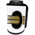 3dRose Anne Marie Baugh - Art Deco - Gold and Black Art Deco Circle Design - Can Cooler Bottle Wrap (cc_252868)