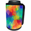 3dRose Anne Marie Baugh - Polygon - Multi-Colored Polygon Pattern - Can Cooler Bottle Wrap (cc_252883)