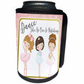 3dRose Anne Marie Baugh - Quotes - Dance Like No One Is Watching With Cute Ballerina Girls - Can Cooler Bottle Wrap (cc_252935)