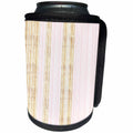 3dRose Anne Marie Baugh - Patterns - Chic Pink and Gold Thin Stripes Pattern - Can Cooler Bottle Wrap (cc_252975)