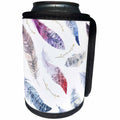 3dRose Anne Marie Baugh - Patterns - Tribal Watercolor Feathers Pattern - Can Cooler Bottle Wrap (cc_252992)