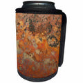 3dRose Anne Marie Baugh - Abstract - Rusty Black and Orange Metal Effect Abstract - Can Cooler Bottle Wrap (cc_253012)