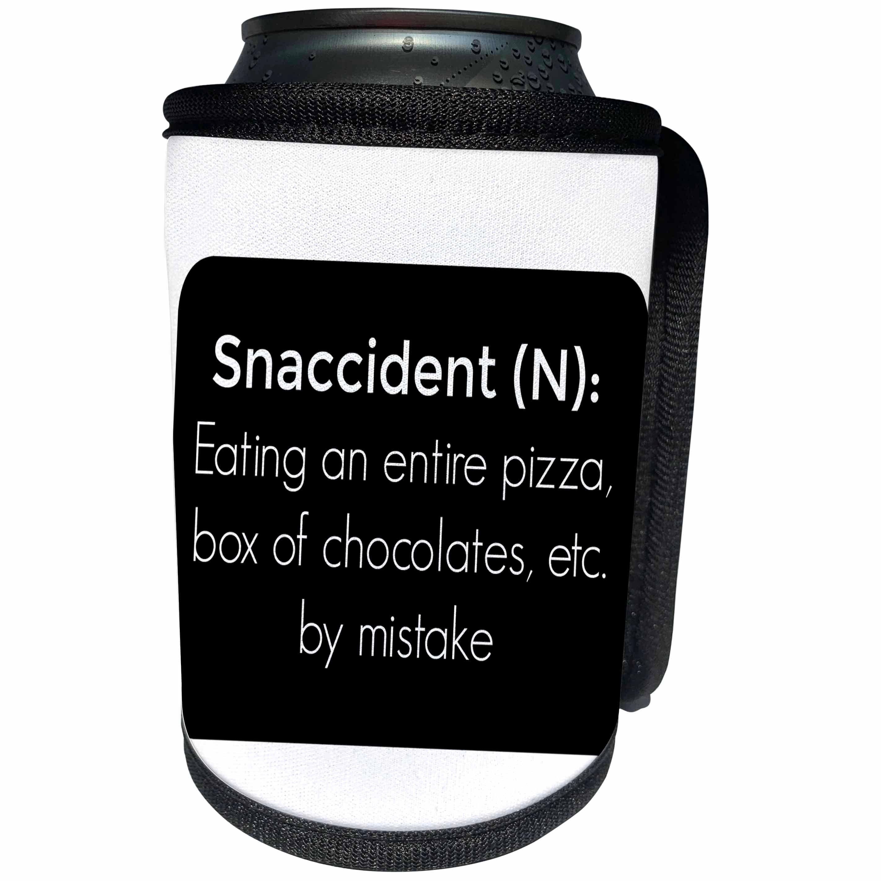 3dRose BrooklynMeme Funny Sayings - Snaccident definition - Can Cooler Bottle Wrap (cc_253048)