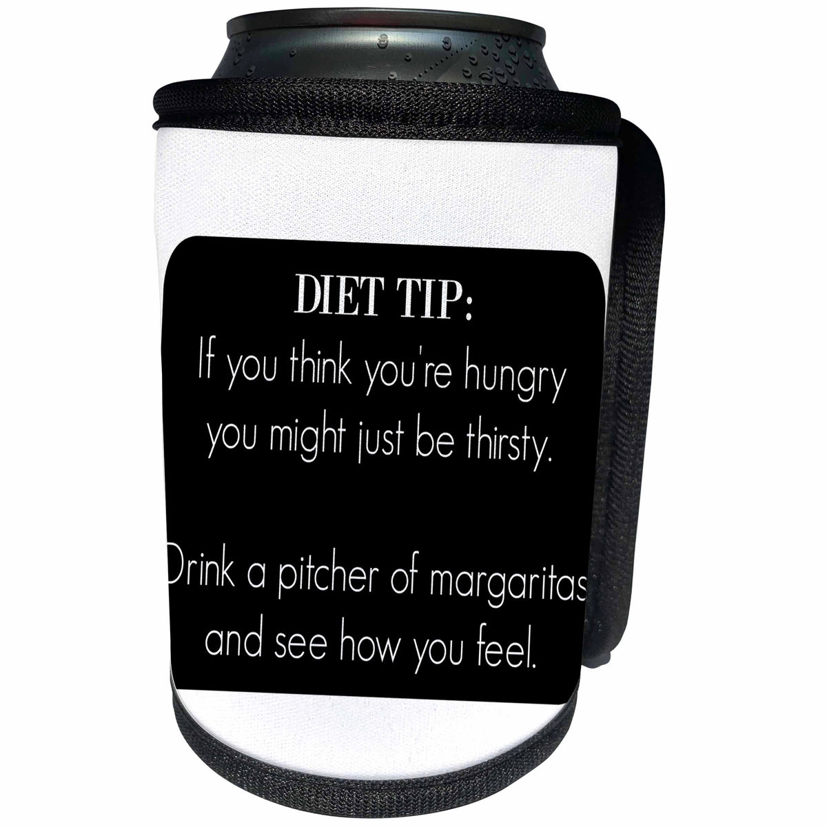 3dRose BrooklynMeme Funny Sayings - Funny diet tip - Can Cooler Bottle Wrap (cc_253049)
