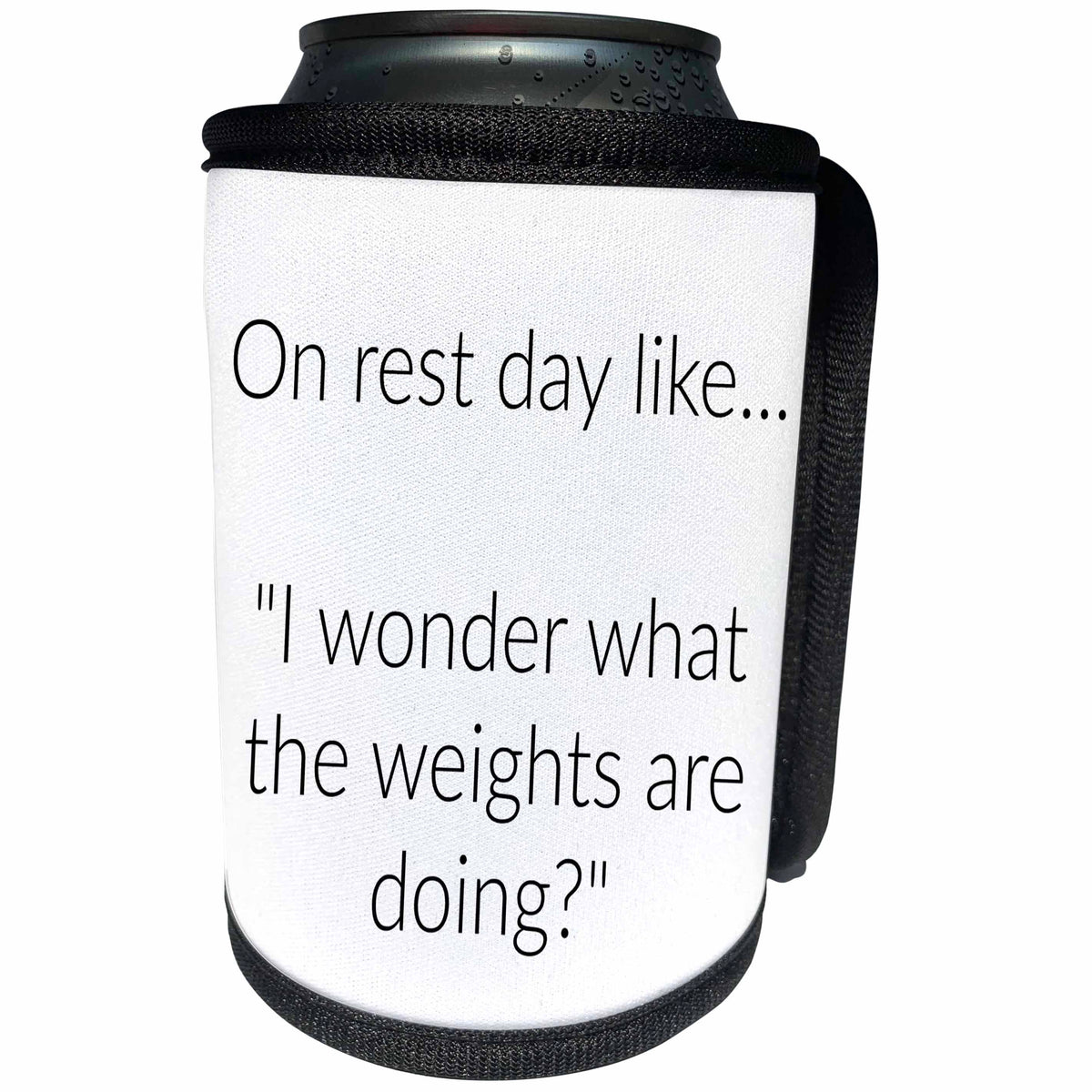 3dRose BrooklynMeme Funny Sayings - Gym rest days - Can Cooler Bottle Wrap (cc_253058)
