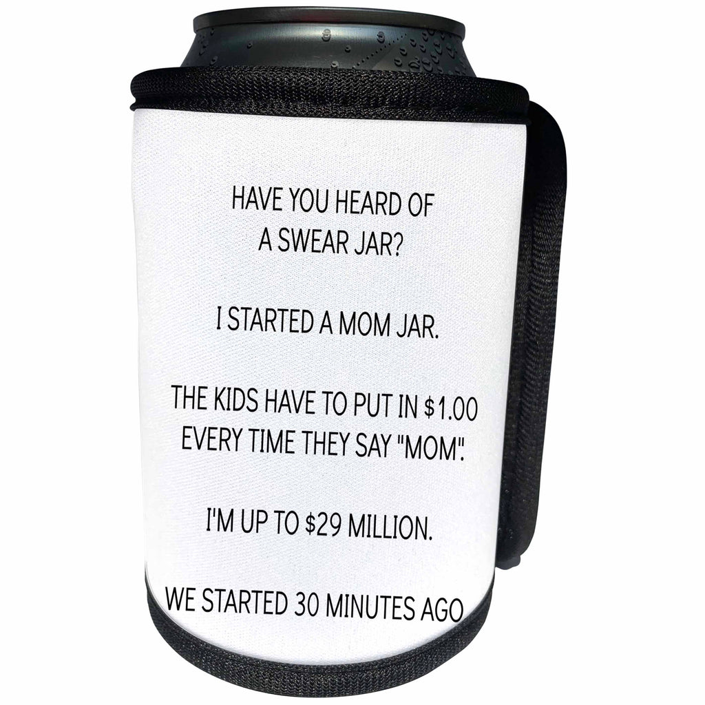 3dRose BrooklynMeme Funny Sayings - Mom Jar - Can Cooler Bottle Wrap (cc_253064)
