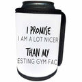 3dRose BrooklynMeme Funny Sayings - I am a lot nicer than my resting gym face - Can Cooler Bottle Wrap (cc_253067)