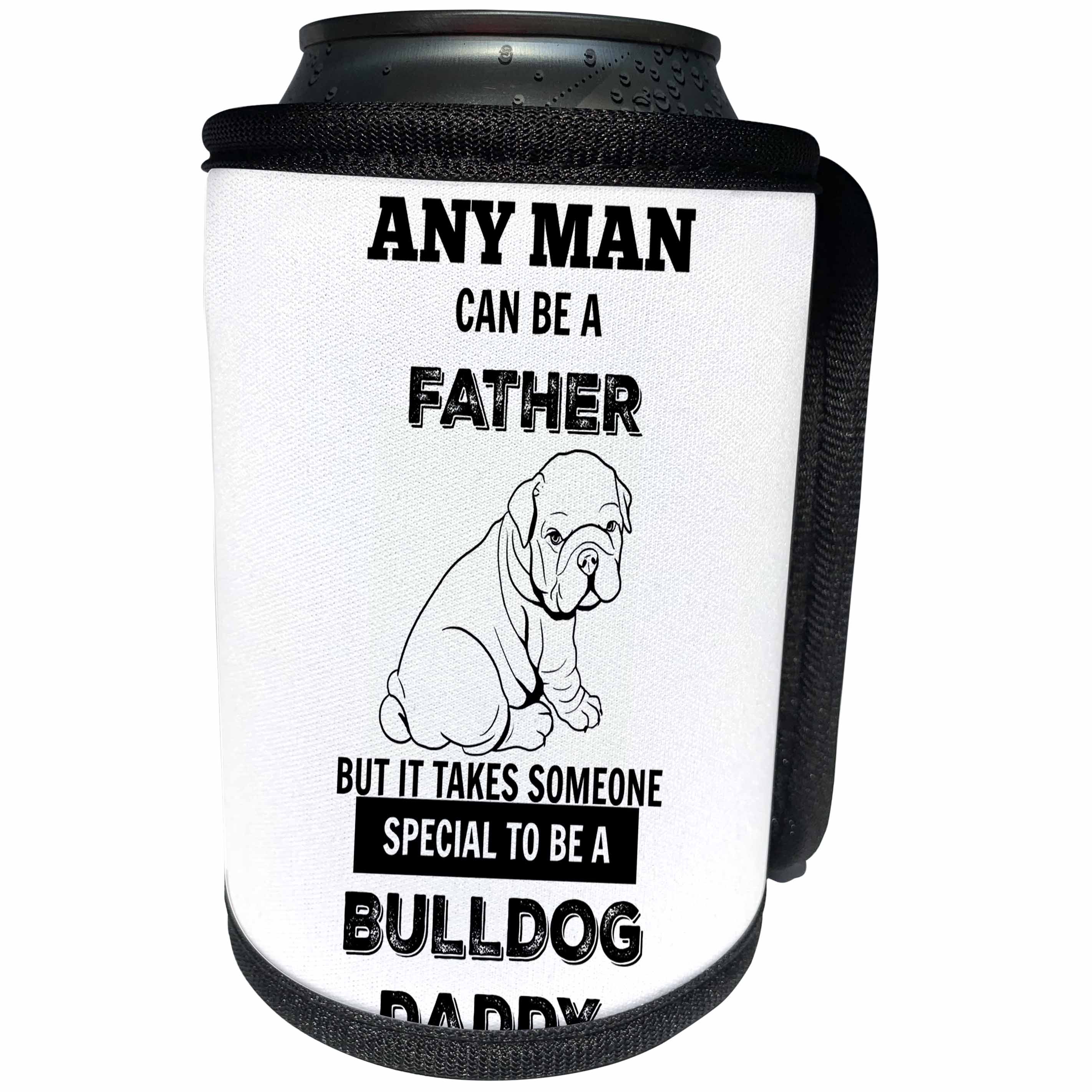 3dRose BrooklynMeme Dogs - Bulldog Daddy - Can Cooler Bottle Wrap (cc_253068)