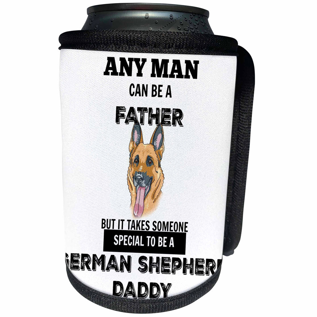 3dRose BrooklynMeme Dogs - German Shepherd Daddy - Can Cooler Bottle Wrap (cc_253070)