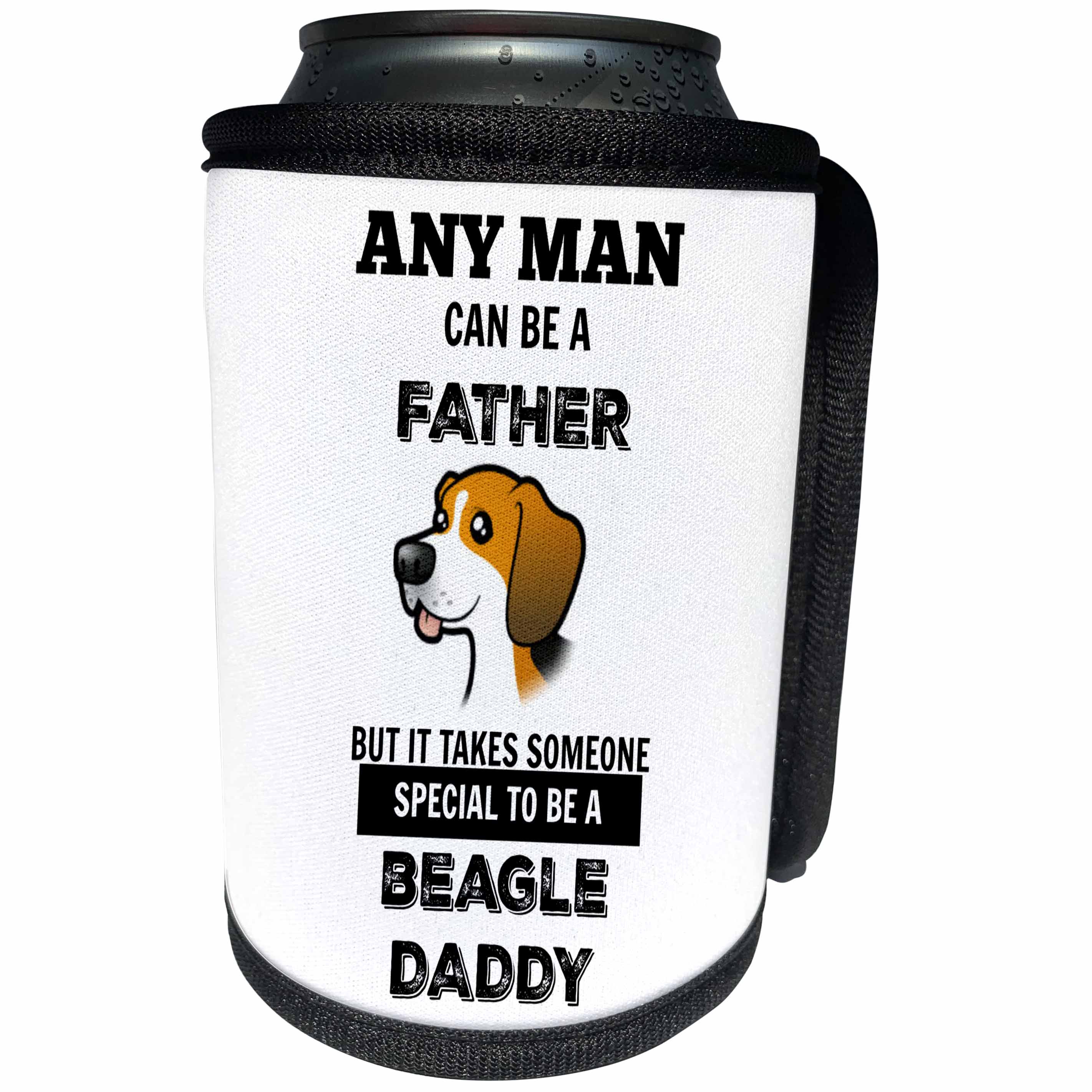 3dRose BrooklynMeme Dogs - Beagle Daddy - Can Cooler Bottle Wrap (cc_253071)