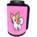 3dRose BrooklynMeme Dogs - Chihuahua on a pink background - Can Cooler Bottle Wrap (cc_253072)