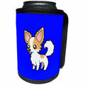 3dRose BrooklynMeme Dogs - Chihuahua on a dark blue background - Can Cooler Bottle Wrap (cc_253074)