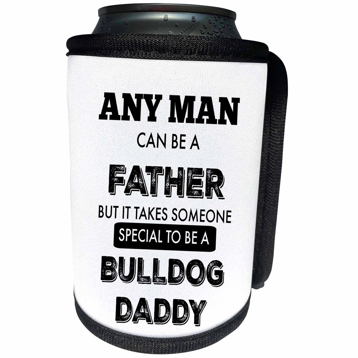 3dRose BrooklynMeme Dogs - Bulldog Daddy - Can Cooler Bottle Wrap (cc_253087)